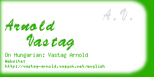 arnold vastag business card